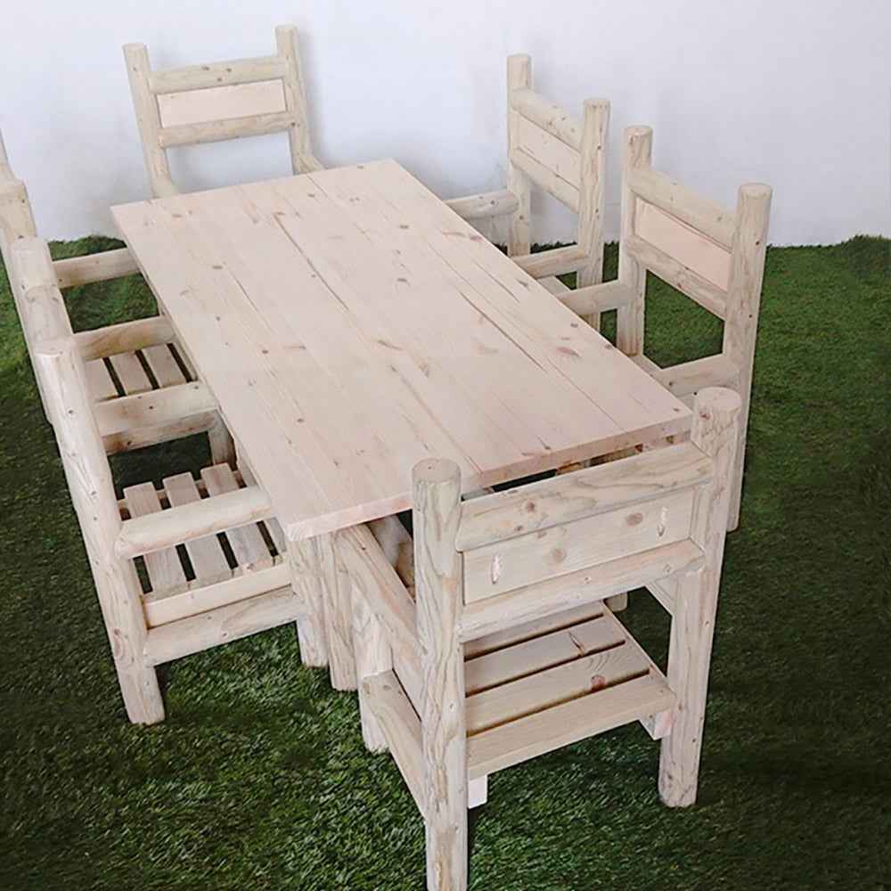 Indoor Table and Chair Set (6 Chairs with arms)