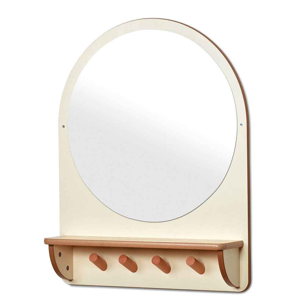 Wall Mirror with Hooks By Millhouse
