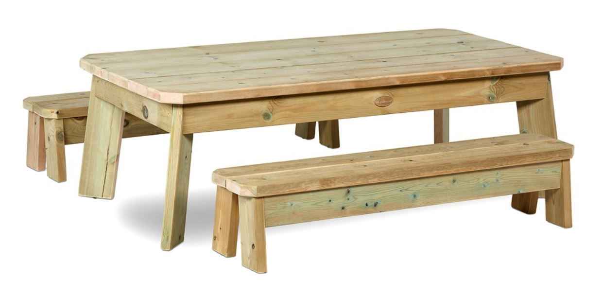Rectangular Table & Bench Set (preschool) by Millhouse