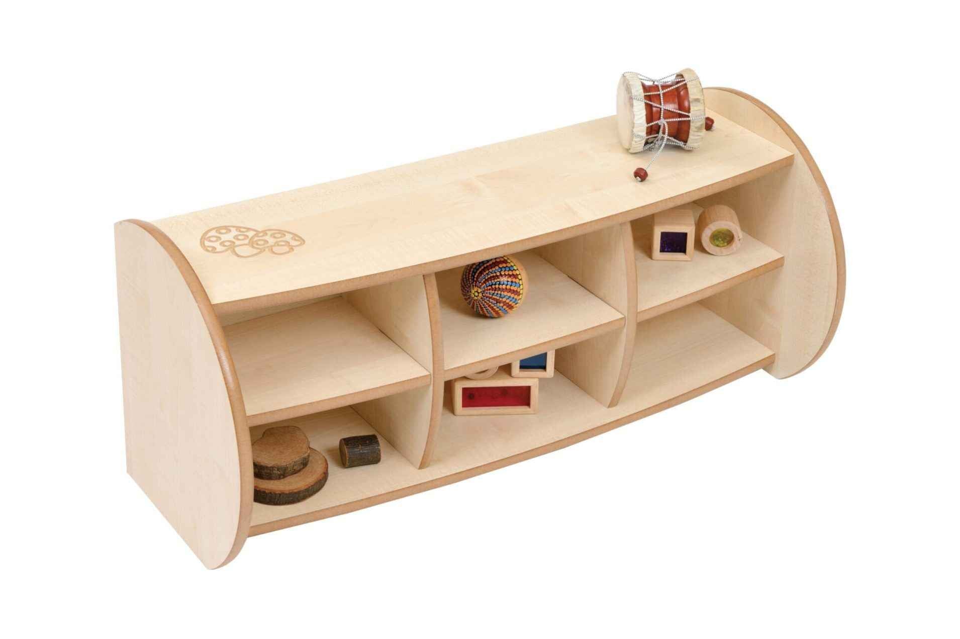 Mini 2 Shelf Unit With Dividers (Maple)