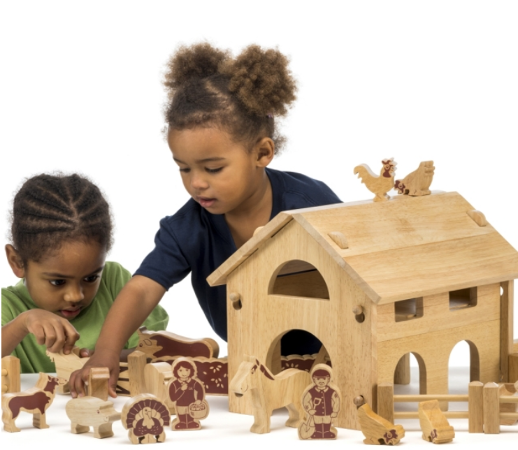 Deluxe Natural Farm With Barn, Tractor & 34 Natural Pieces  - The Ministry of Outdoor Education