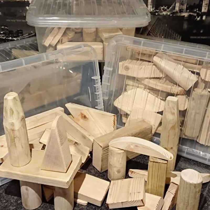Wooden Loose Parts Set (Construction & Building Blocks)