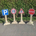Wooden Road Signs - Set of 4
