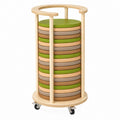 Rounded Floor Cushions & Storage Rack