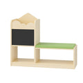 Seating and Storage Unit with Blackboard
