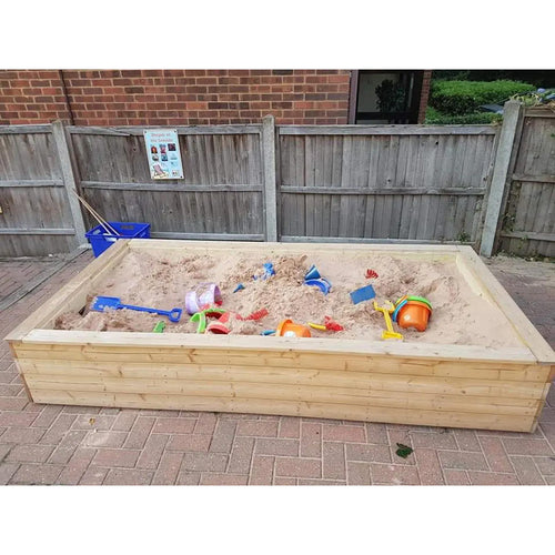 Wooden Sand Pit with Lid + Waterproof Cover  - The Ministry of Outdoor Education