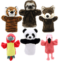 Eco Animal Buddies: Around the World Set of 6 (Wolf, Tiger, Flamingo, Parrot, Panda, Sloth) - The Ministry of Outdoor Education