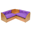 Reading Corner Seat With Purple Cushions (Beech) - The Ministry of Outdoor Education