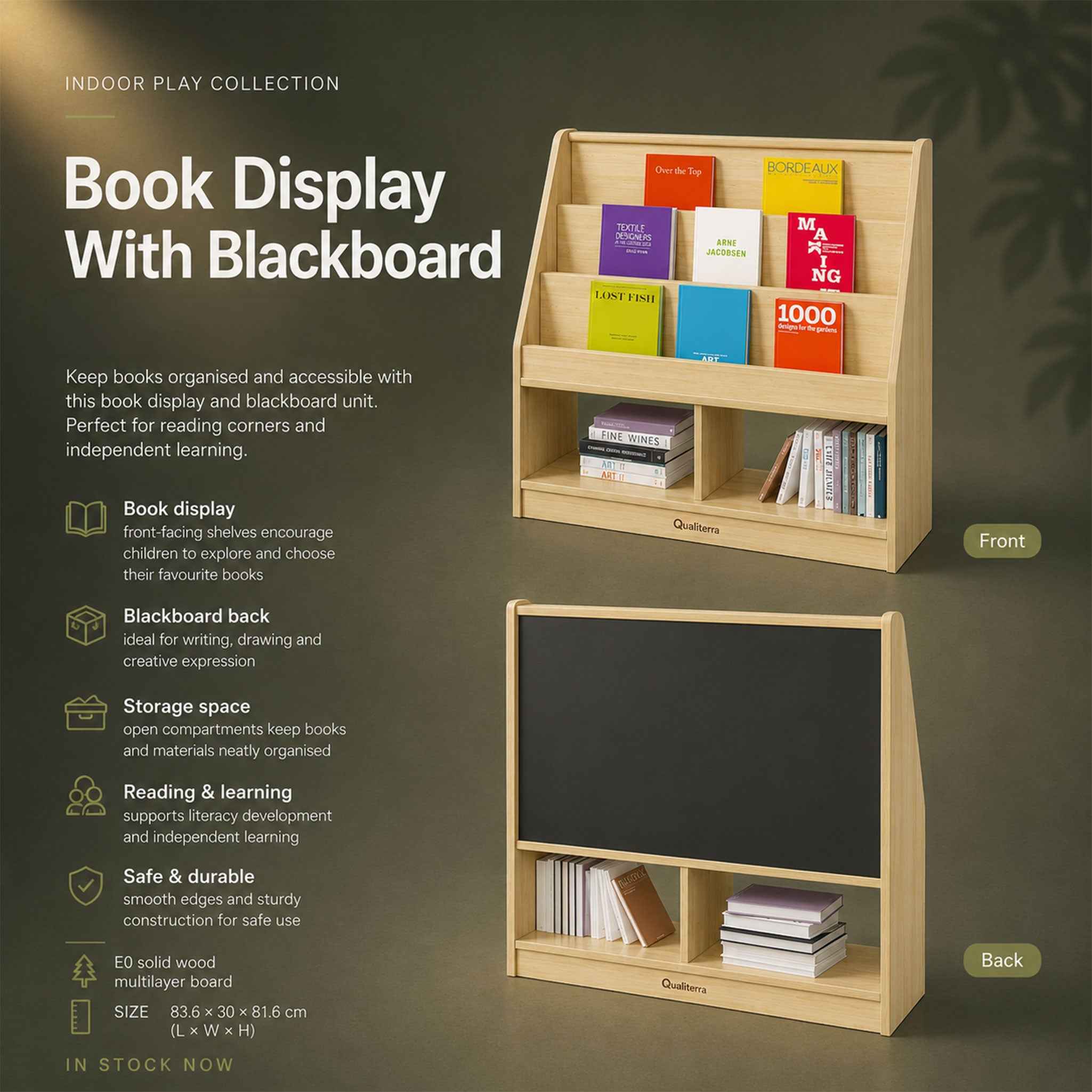 Book Display With Blackboard