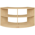 Quarter-Circle Open Storage Cabinet With 4Compartments
