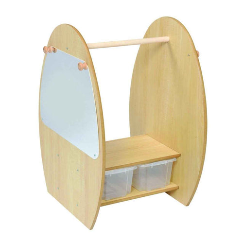 Mini Dress Up Trolley With Clear Trays (Maple)
