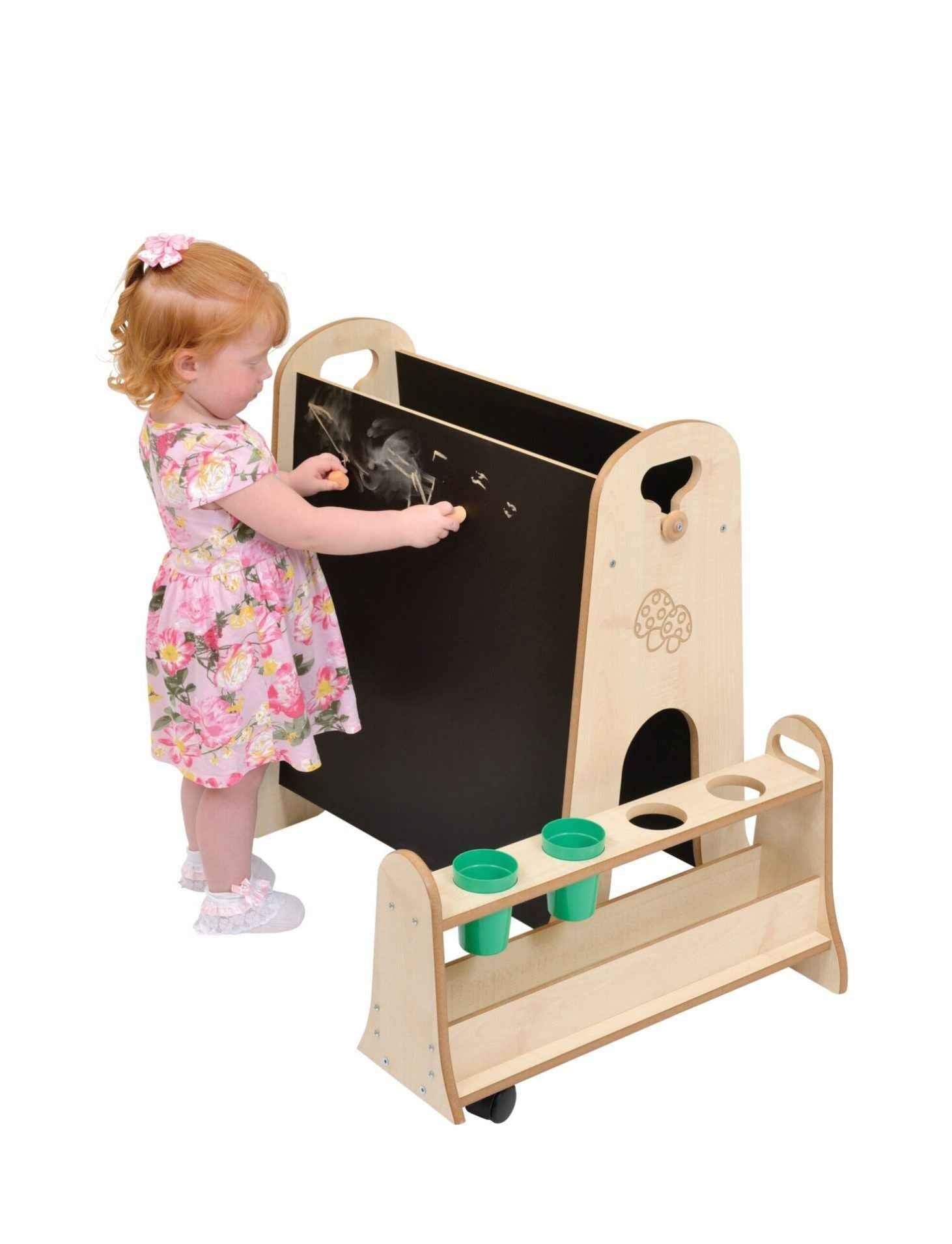 Mini Easel With Storage Trolley (Maple)