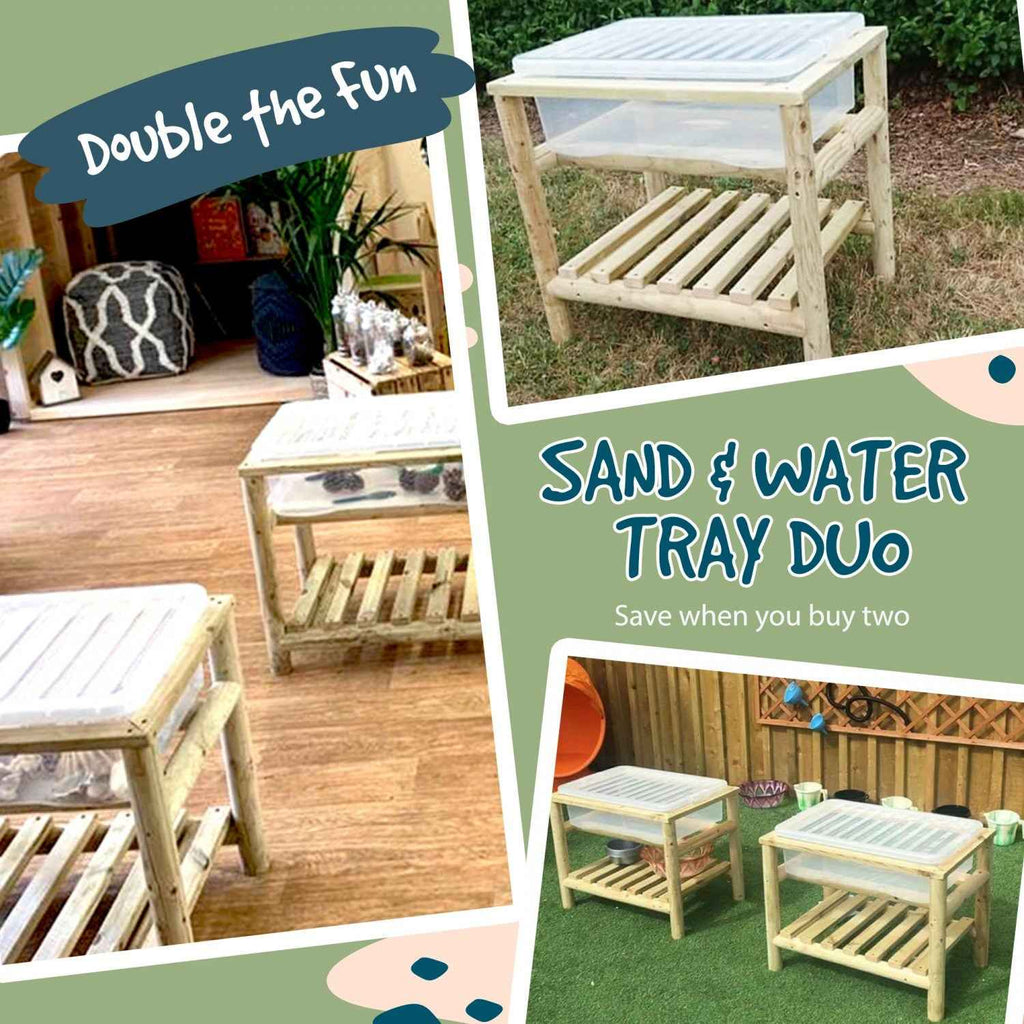 Sand and Water Tray Plus Shelf (Set of 2)